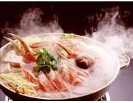 请品尝秘传汤汁的螃蟹火锅，杂烩粥！