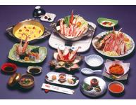加入招牌菜的螃蟹砂锅的广受好评的日式筵席